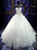 2021 neue elegante trägerlose Spitzen -Applikationen Crystal Mermaid Hochzeitskleider HEAVEY HANDMADE Diamond Party Kleid Brautkleid 7518619