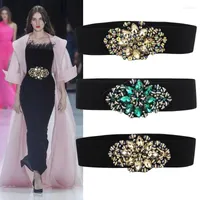 Belts Rhinestone Girdle Women Fashion Belt For Design High Waist Corset Luxury Wide Waistband Dress Ceinturon