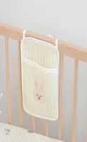 Stroller Parts Baby Bed Hanging Storage Bags Cotton Born Crib Organizer Toy Diaper Pocket For Bedding Set Accessories Bear2493578
