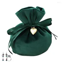 Christmas Decorations Holiday Gift Bags Jewelry Storage Wedding Candy Pouches With Drawstrings Foldable Cloth For Year Birthday