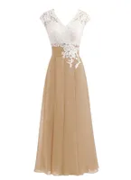 2021シンプルなアラインショートVneck Chiffon Homecoming Dresses Seeveless Custom Made AptliquesレースカクテルPartyparty Gown5741785
