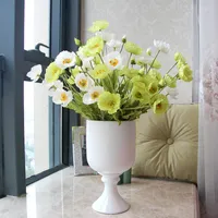 Flores decorativas Poppias artificiales decoración del hogar rústico seda /fiori larga 60 cm 5pcs /lote