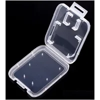 Lagringslådor BINS Memory Card Case Holder Box Storage Carry för SD TF Plast Standard SDHC 207 J2 Drop Delivery Home Garden House DHGXX