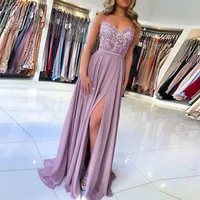 Vestidos casuales Sexy Dress Long Woman Lace Split Sweepeless Maxi Night Wrap Party para mujeres 2022 Vestidos de Fiesta