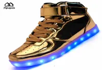 Rayzing Hightop LED 신발 성인을위한 새로운 도착 남자 캐주얼 LED LUMINOUS SHOD UNISEX USB 충전 라이트 업 신발 Q4407574