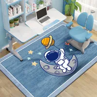 Carpets Cartoon Astronaut Print Carpet Children'S Bedroom Desk Chair Floor Mat Living Room Baby Play Mats Entrance Doormat