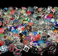 whole 100pcsLot Bracelets Charms bulk lot mix styles Ginger Fashion 18mm metal rhinestone diy snaps button Snap Jewelry Brand5475684