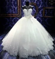 2021 neue elegante trägerlose Spitzen -Applikationen Crystal Mermaid Hochzeitskleider HEAVEY HANDMADE Diamond Party Kleid Brautkleider9301237