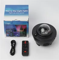 Colorida Galaxy Starry Sky Projector LED Night Light Bluetooth USB Control de voz Música Player Starter Proyection Lámpara Birthda
