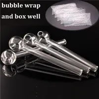 Glass Oil Burner Pipe Portable Smoking Water Pipes Oil Bowl Thick Pyrex Round of Small Pot Bubbler Tobacco Banger Nail for Smoking Tool Factory Price