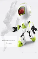 RC Robot R8 Mini Smart Model Kids Voiced Intelligent Led Eyes DIY 벡터 정비 전투 크리스마스 선물 장난감 221122
