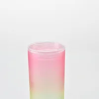 Straight Skinny Acrylic Tumbler with Lid Straw Gradient Colors 16oz Plastic Cup 480ml Double Wall Acrylic water bottle BPA Free NEW