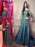 Ziad Nakad Emerald Crystal Evening Pageant Dresses 2019 겸손한 환상 Long Sleeve Arabic Dubai Prom Gowns Labourjoisie Party dre1044671