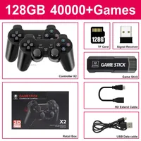 GD10 TV Game Stick 64G 4k HD Video Game Console Built-in Games Handheld Game Player Wireless Gamepad Controller For PS1