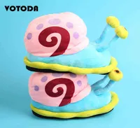 Winter Home Plush Cartoon Slippers Cute Snail Shoes Women Slippers Warm Indoor Flat Flip Flops Female Funny House Furry Slides H113172931