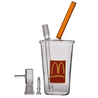 Mini Beaker Pipes 8.1 Cup Rigs Hookah Bongs Bubbler Thick Water Bong Glass McDonald With 14mm Oil Inchs Wobuw