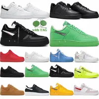 Designer One Sports Shoes Classic 1 Flats Triple Black White Leather Casual Sneakers For Men Women Shadow Type University Blue Outdoor