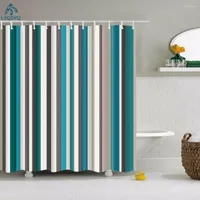 Shower Curtains Decorative Geometric Curtain Stripe Wave Waterproof Bath For Bathroom Rideau De Douche