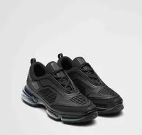 Для мужчин дизайнерские повседневные туфли черная воздушная облака 3D тканевые кроссовки Тренеры платформы с прозрачной резиновой резиной удобной ретро -бегуны
