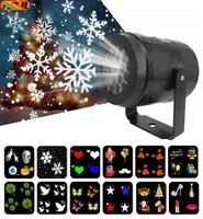 Projector Lamps Christmas Party Lights Snowflake Projector Light Led Stage Light Rotating Xmas Pattern Outdoor Holiday Lighting Ga