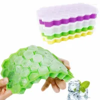 Baking Moulds Honeycomb Ice Cube Trays Lattice Mold Reusable Silicone BPA Free Maker With Removable Lids