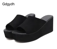 Gdgydh Summer Slip On Women Wedges Sandals Platform High Heels Fashion Open Toe Ladies Casual Shoes Comfortable Promotion 2208461509