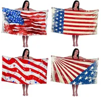 Home Textiles Microfiber Beach Towel American Flag Bath Towels Digital Printing Sunscreen Soft Absorbent Various Patterns LT188