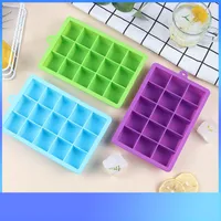 Baking Moulds 15 Grid Silicone Ice Cube Maker Easy-Release Square Shape Trays Molds Kitchen Bar Pub Wine Blocks Mould Tools