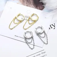Dangle Earrings Gold Color Long Chain Earring For Women Silver Fashion Jewelry Korean Oorbellen