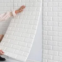 Wall Stickers Thick 3D Brick Bedroom Decor Self Adhesive Wallpaper Living Room Decoration Home Panels