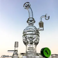 Faberge Fab Egg Hookahs Glass Bongs Percolator Perc Recycler Water Dab Pipes Joint Oil Rig Free Swiss 14.5mm Rigs Showerhead Ship Wafbv