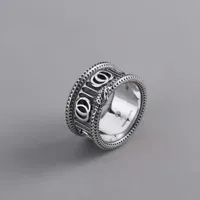 Хип -хоп винтажный роскошный кольцо любовного кольца CZ Extravagant 18k золота серебряной серебро матовая черная латунная буква бриллиантовые кольца женщины мужские свадебные украшения размер 6 7 8 9 10 10 10