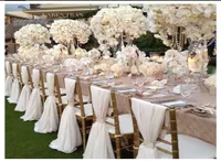 Romantic Chiffon Wedding Party Anniversary Chair Sash Party Banquet Decorations 20 Pieces Set Wedding Chair Sash 150cmx50cm8661103