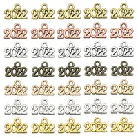 70pcs lot Vintage Year 2022 Charms Pendant for Keychain Necklace Bracelet Earrings Jewelry Making Supplies Findings & Components Acessories Christmas Gift
