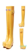 rain boot Women fashion Kneehigh tall rain boots England style waterproof welly boots Rubber rainboots water shoes rainshoes2919382