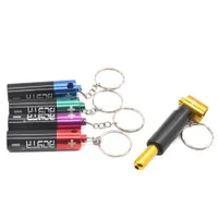 wholesale Battery Shape Metal Mini Smoking Pipe With Keychain