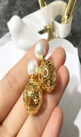2019 New Style European and American Style Knotted Hollowout Pearl Fashion Female Dangle Stud Earrings Jewelry for Womans8609123