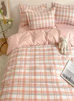 Nordic Duvet Cover and Bed Sheet 220x240 Quilt Fashion 150x200 Luxury Bedding Set Sheet Soft Plaid Bed Linen 2205232765869