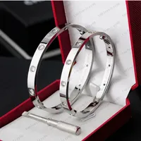 Luxury gold bracelet designer female stainless steel screwdriver couple love bracelet male fashion jewelry Valentine&#039;s Day gift accessories with box