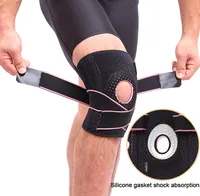 Protector Knee Support Coolfit Quick Dry Silica Gel 4 Springs Stabilizer Sports Kneepad Brace Patella Knee Pads Hole Knee Protecto4953368