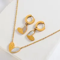 Chains Lifefontier Punk Stainless Steel Gold Color Shell Heart Necklaces For Women Unique Thin Chain Collar Necklace Jewelry Wholesale