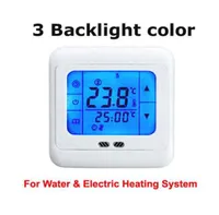 LCD Touch Screen Programmable Digital Underfloor Heating Thermostat with Floor Air Sensor 110v and 220v for option 9781985