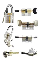 7pcs Transparent Practice locks Training Locksmith Tools Visible Cutaway Crystal Lock Pick Sets273V1845460