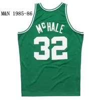 Maglia retr￲ classica cucita Kevin McHale Mitchell e Ness 1985-86 Maglie da basket uomini uomini donne giovani s-6xl