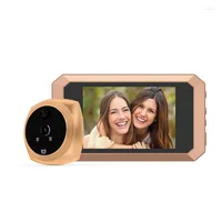 Doorbells 3.5 Inch Digital Peephole Door Viewer Monitor 1080P Wide Angle Video Recording 120 Degree Camera Doorbell Security Bell For Home