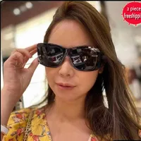 Luxury fashion trends 60%off Design Sunglasses Ch Family Ins Net Red Same Small Fragrant Sunglass Women's Large Square Letter Lens