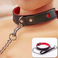 Sex toys Vibrator Massager Toys Bondage Pu Leather Zipper Sm Belt Collar Ring y Slave Curl Strap Handcuffs Games Whip St26