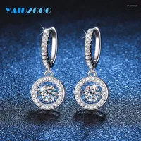 Dangle Earrings 925 Sterling Silver Moissanite Drop Earring For Women Luxury Bridal Wedding Engagement Fine Jewelry D