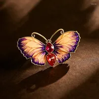 Brooches Butterfly Brooch For Women Colorful Rhinestone Badge Fashion Wedding Jewelry Lapel Pin Dress Hat Suit Decorations