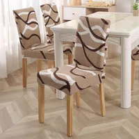 Chair Covers Stretch Striped Printed Elastic Spandex For Wedding Dining Room Office Banquet Housse De Chaise Cover